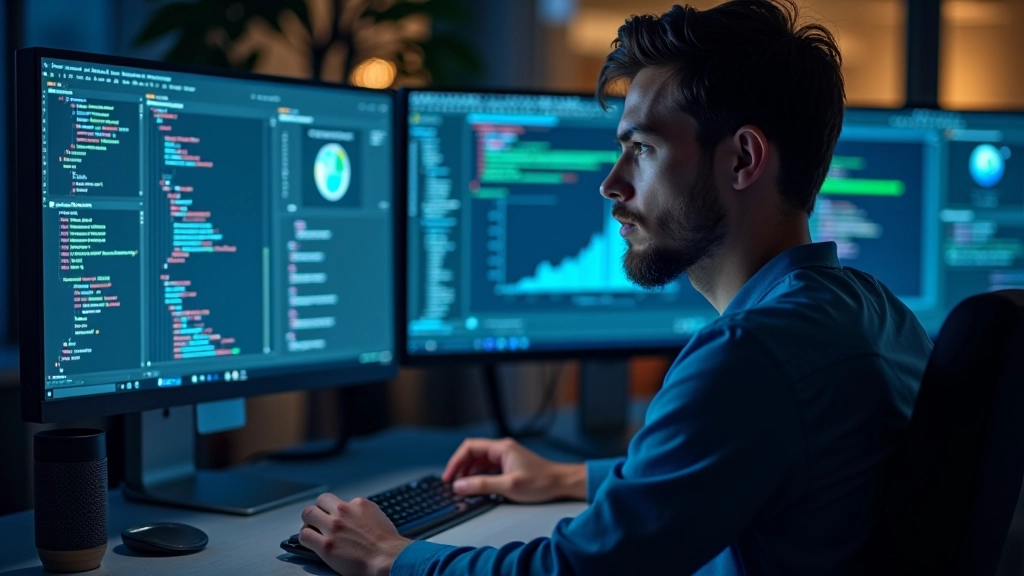 Technical workspace showing model optimization workflows and performance monitoring